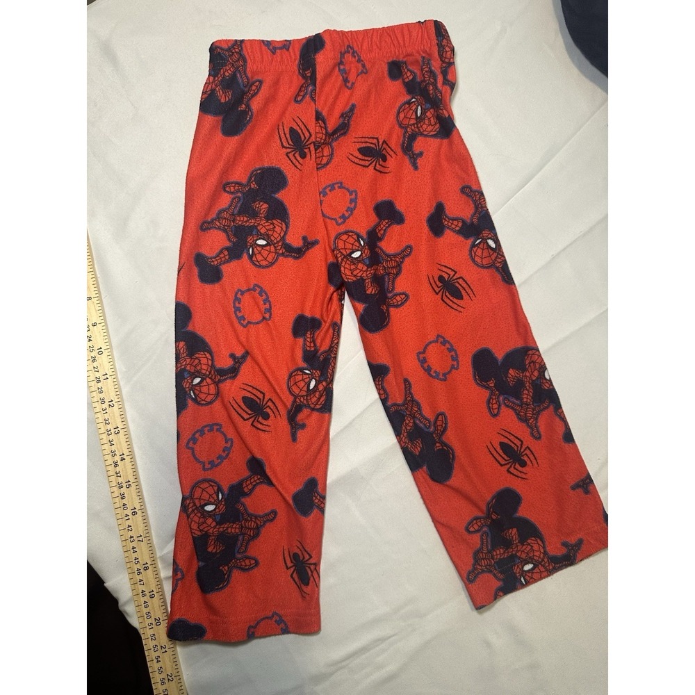 Marvel Spider-Man Fleece Pajama Set Boys Size 4 Red Blue 2 Piece Sleepwear - Picture 5 of 11